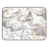 Marble yellow and white wavy pattern Sponge Rillet Rubber Rugs - LeobonZone