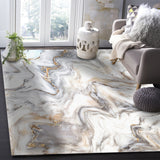 Marble yellow and white wavy pattern Right Angle Felt Rugs - LeobonZone