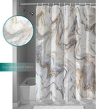 Marble yellow and white wavy pattern Waterproof Durable Shower Curtain - LeobonZone