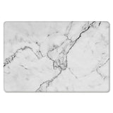 Black crack in Gray marble Leather Doormat - LeobonZone