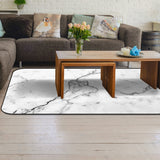 Black crack in Gray marble Sponge Rillet Rubber Rugs - LeobonZone