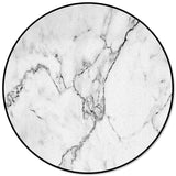 Black Crack in Gray Marble Circular Felt Rugs - LeobonZone