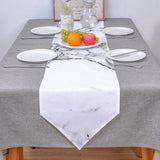 Black crack in Gray marble Table Runner Place Mats Sharp Angle - LeobonZone