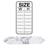 Black crack in Gray marble Table Runner Place Mats Sharp Angle - LeobonZone