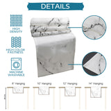 Black crack in Gray marble Table Runner Place Mats - LeobonZone