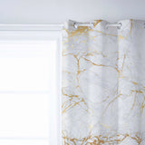 Golden marble and granite pattern window curtains - LeobonZone