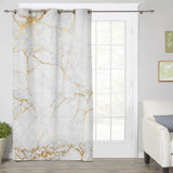 Golden marble and granite pattern window curtains - LeobonZone