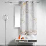 Golden marble and granite pattern window curtains - LeobonZone