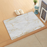 Golden marble and granite pattern Leather Doormat - LeobonZone