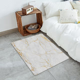 Golden marble and granite pattern Leather Doormat - LeobonZone
