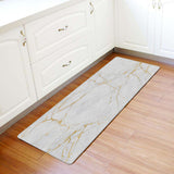 Golden marble and granite pattern Leather Doormat - LeobonZone