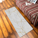 Golden marble and granite pattern Leather Doormat - LeobonZone