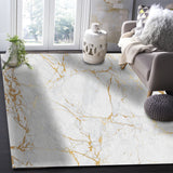 Golden marble and granite pattern Right Angle Felt Rugs - LeobonZone
