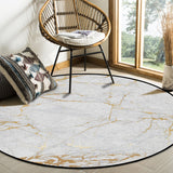 Golden marble and granite pattern Circular Felt Rugs - LeobonZone