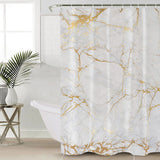 Golden marble and granite pattern Waterproof Durable Shower Curtain - LeobonZone