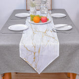 Golden marble and granite pattern Table Runner Place Mats Sharp Angle - LeobonZone