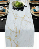Golden marble and granite pattern Table Runner Place Mats - LeobonZone