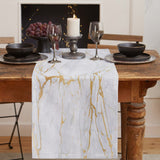 Golden marble and granite pattern Table Runner Place Mats - LeobonZone