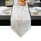 Golden marble and granite pattern Table Flag And Table Mat Suit Sharp angle - LeobonZone