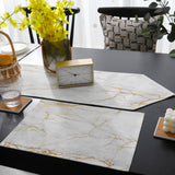 Golden marble and granite pattern Table Flag And Table Mat Suit Sharp angle - LeobonZone