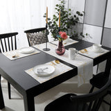 Golden marble and granite pattern Table Flag And Table Mat Suit - LeobonZone