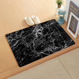 Black Marble and granite pattern Leather Doormat - LeobonZone