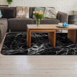 Black Marble and granite pattern Sponge Rillet Rubber Rugs - LeobonZone