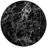 Black Marble and granite pattern Circular Felt Rugs - LeobonZone