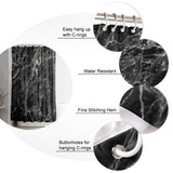 Black Marble and granite pattern Waterproof Durable Shower Curtain - LeobonZone