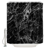 Black Marble and granite pattern Waterproof Durable Shower Curtain - LeobonZone