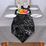 Black Marble and granite pattern Table Runner Place Mats Sharp Angle - LeobonZone