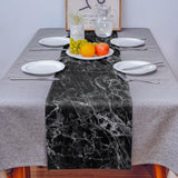 Black Marble and granite pattern Table Runner Place Mats - LeobonZone