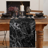 Black Marble and granite pattern Table Runner Place Mats - LeobonZone