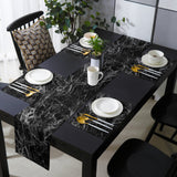 Black Marble and granite pattern Table Flag And Table Mat Suit