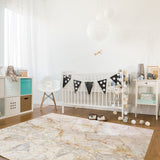 Beige Marble and granite pattern Right Angle Felt Rugs - LeobonZone