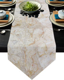 Beige Marble and granite pattern Table Runner Place Mats Sharp Angle - LeobonZone