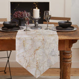 Beige Marble and granite pattern Table Runner Place Mats Sharp Angle - LeobonZone