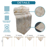 Beige Marble and granite pattern Table Runner Place Mats Sharp Angle - LeobonZone