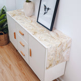 Beige Marble and granite pattern Table Runner Place Mats - LeobonZone