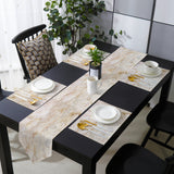 Beige Marble and granite pattern Table Flag And Table Mat Suit Sharp angle - LeobonZone