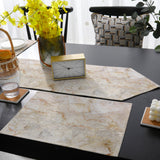 Beige Marble and granite pattern Table Flag And Table Mat Suit Sharp angle - LeobonZone