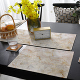 Beige Marble and granite pattern Table Flag And Table Mat Suit - LeobonZone