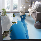 Santorini landscape Right Angle Felt Rugs - LeobonZone