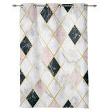 Gold Marbling square Splicing window curtains - LeobonZone