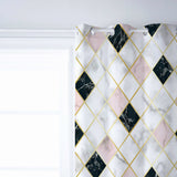 Gold Marbling square Splicing window curtains - LeobonZone