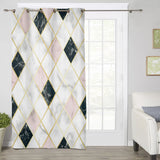 Gold Marbling square Splicing window curtains