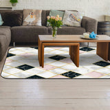 Gold Marbling square Splicing Sponge Rillet Rubber Rugs - LeobonZone