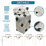 Gold Marbling square Splicing Table Runner Place Mats Sharp Angle - LeobonZone