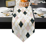 Gold Marbling square Splicing Table Flag And Table Mat Suit Sharp angle - LeobonZone