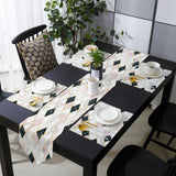 Gold Marbling square Splicing Table Flag And Table Mat Suit Sharp angle